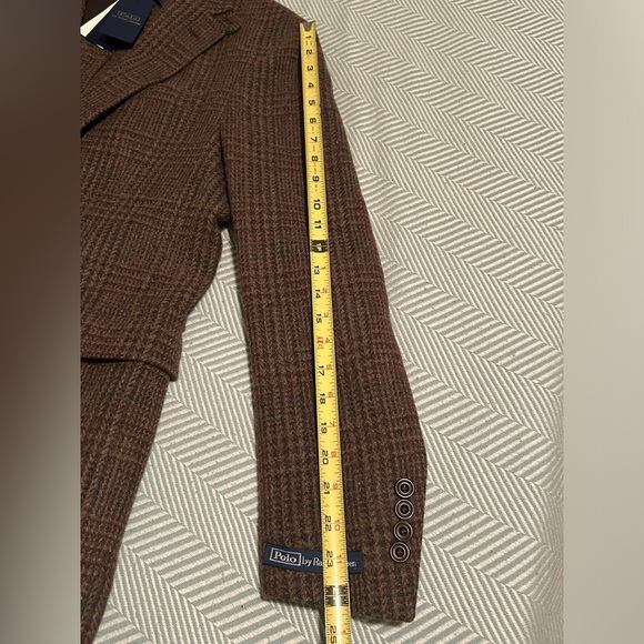 BNWT Polo Ralph Lauren Tweed Blazer Men’s Size 42 R with flip collar - Picture 4 of 10